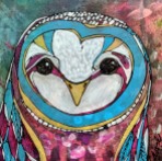 Trippy the Owl 8"x8"